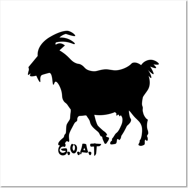 G.O.A.T. black Wall Art by goats